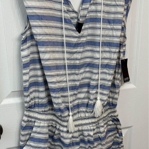 ANA blue white striped romper size XL new with tags - Picture 1 of 6